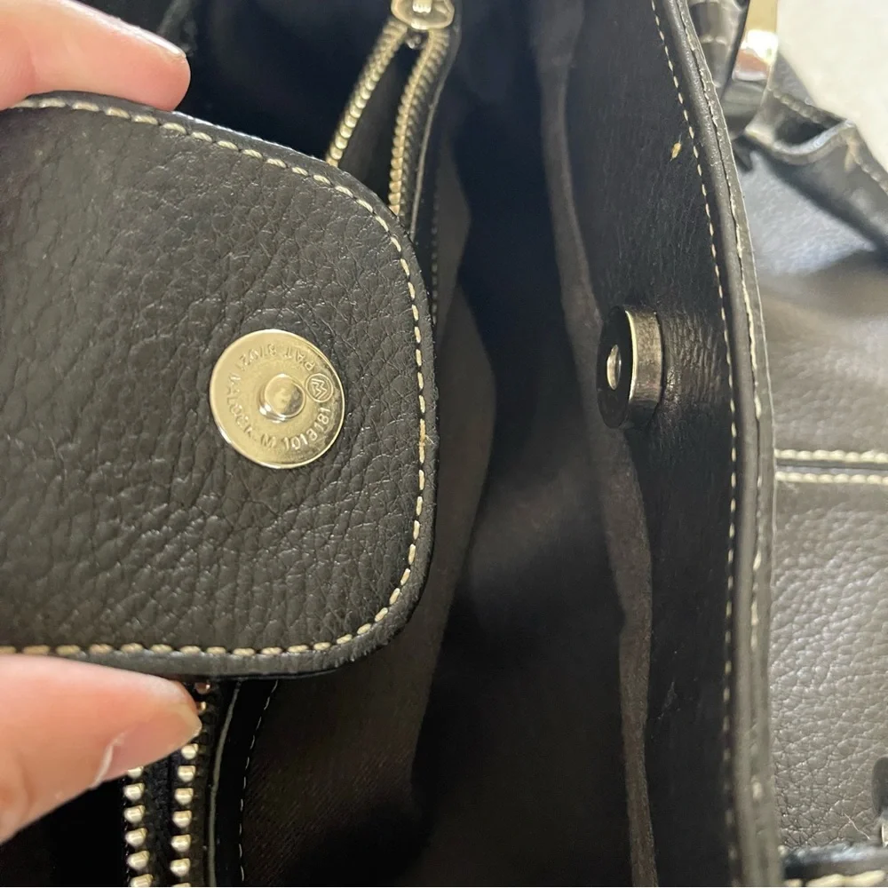 NORDSTROM Black Pebbled Leather BOHO Satchel Purse. Like new.
